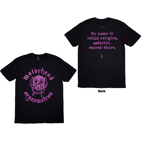 Motorhead tričko, Orgasmatron Lyric BP Black, pánske