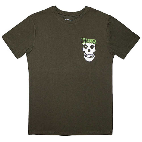 Misfits tričko, Mini Skull & Logo Green, pánske