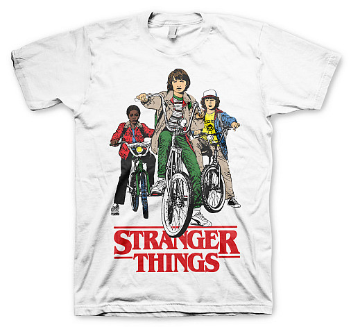 Stranger Things tričko, Bikes White, pánske
