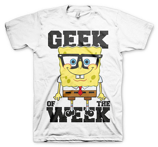 SpongeBob Squarepants tričko, Geek Of The Week White, pánske