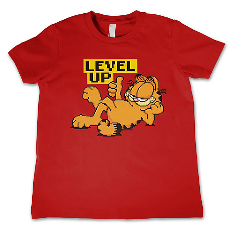 Garfield tričko, 8Bit Level Up Red, detské