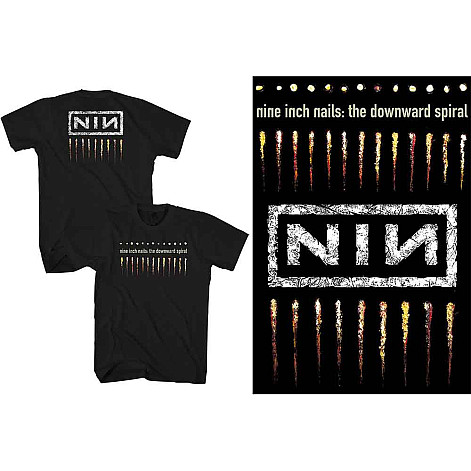Nine Inch Nails tričko, Downward Spiral BP Black, pánske
