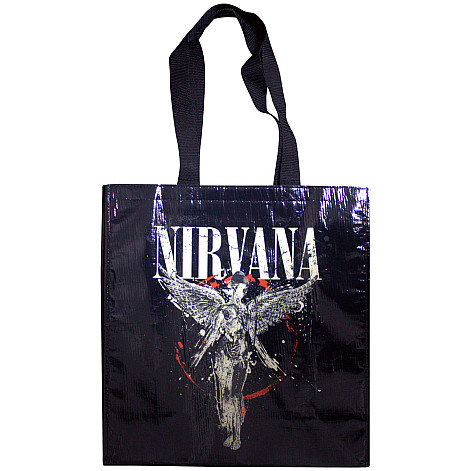 Nirvana nákupná taška Eco PES 40x38x15 cm/120g, In Utero Black