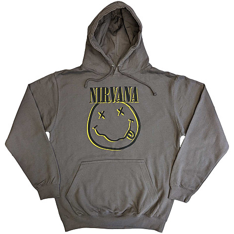 Nirvana mikina, Inverse Smiley Charcoal Grey, pánska