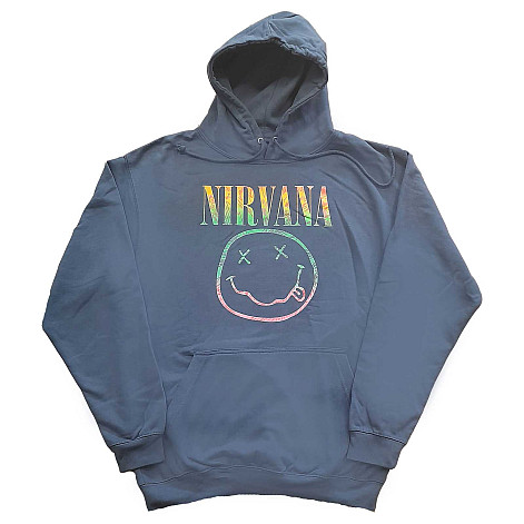 Nirvana mikina, Sorbet Ray Smiley Turquoise Blue, pánska