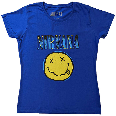 Nirvana tričko, Xerox Smiley Blue, dámske