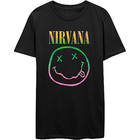 Nirvana tričko, Sorbet Ray Smiley Black, pánske