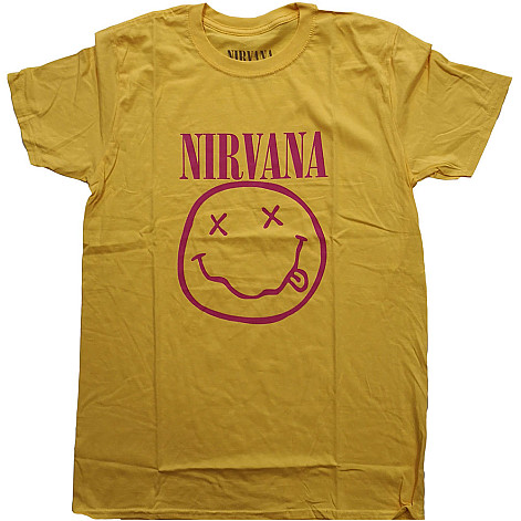 Nirvana tričko, Pink Smiley Yellow, pánske