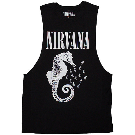 Nirvana tielko, Seahorse & Logo Mono Black, pánske