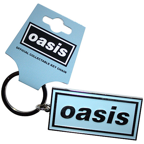 Oasis kovová kľúčenka 58x28 mm, Logo Sky Blue