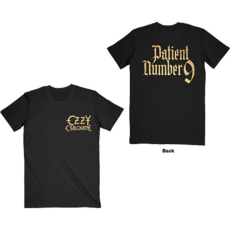 Ozzy Osbourne tričko, Patient No. 9 Gold Logo BP Black, pánske