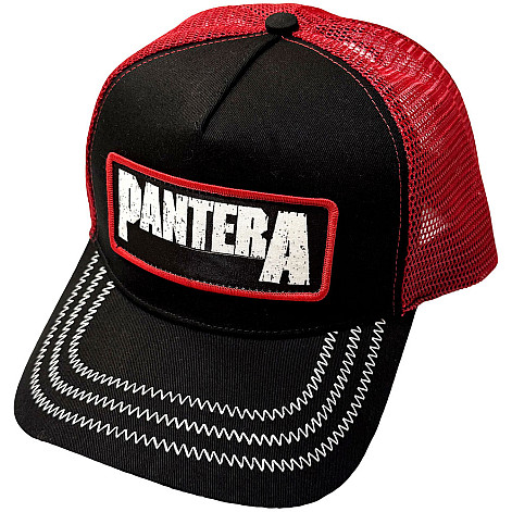 Pantera šiltovka, B&W Patch CO+Mesh Black & Red, unisex