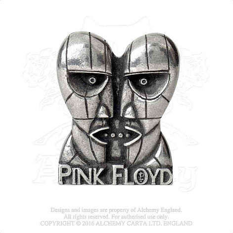 Pink Floyd kovový odznak 42x35x22 mm, Division Bell Heads