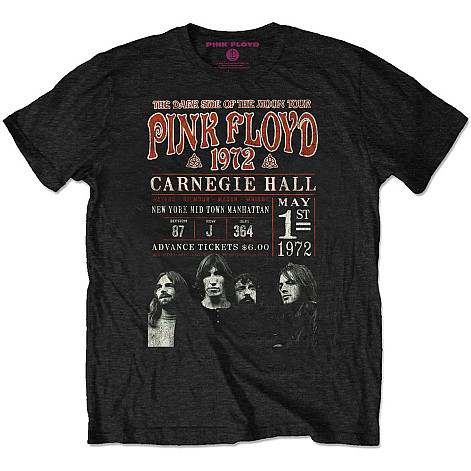 Pink Floyd tričko, Carnegie ´72 Black, pánske