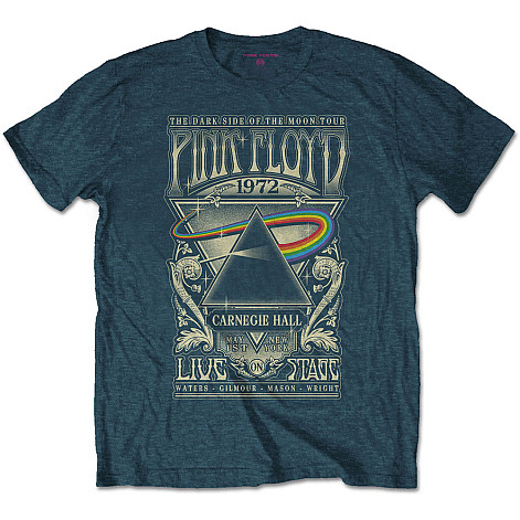 Pink Floyd tričko, Carnegie Hall Poster Denim Blue, pánske