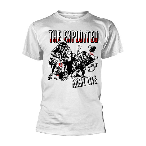 The Exploited tričko, Army Life White, pánske