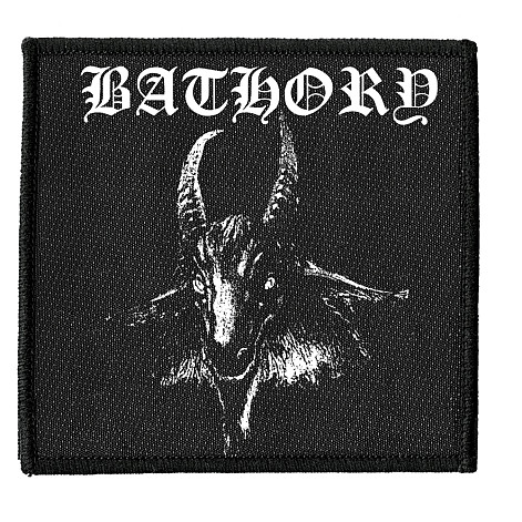 Bathory tkaná nášivka PES 100x100 mm, Goat (Square)
