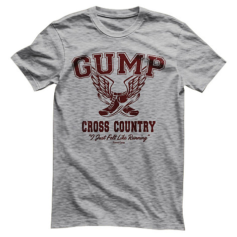 Forrest Gump tričko, Cross Country Heather Grey, pánske