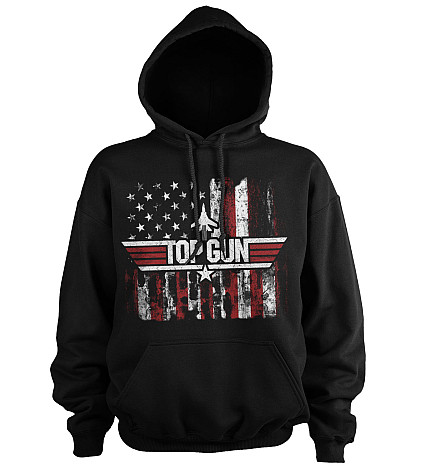 Top Gun mikina, America Hoodie Black, pánska