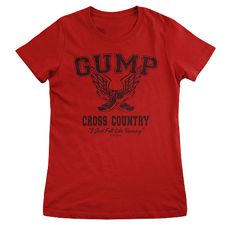 Forrest Gump tričko, Cross Country Girly Red, dámske
