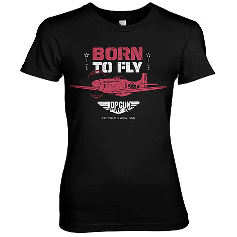 Top Gun tričko, Born To Fly Girly Black, dámske