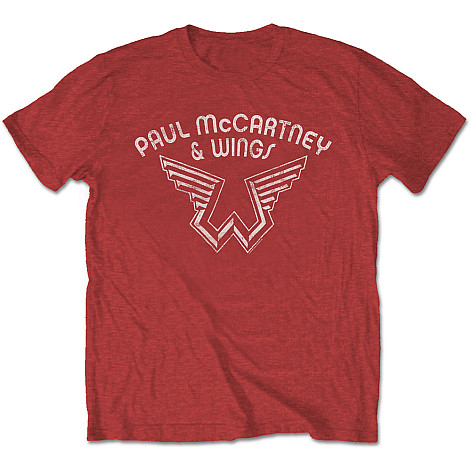 The Beatles tričko, Paul McCartney Wings Logo Red, pánske