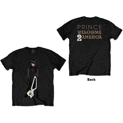 Prince tričko, W2A White Guitar BP Black, pánske