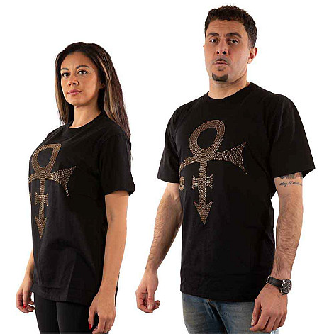 Prince tričko, Gold Symbol Embellished Black, pánske