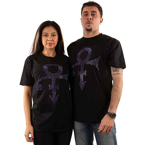 Prince tričko, Purple Symbol Embellished Black, pánske