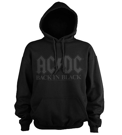 AC/DC mikina, Back In Black Hoodie Black, pánska