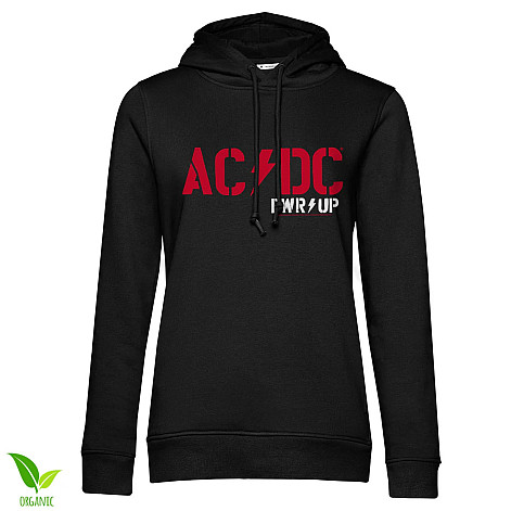 AC/DC mikina, PWR-UP Organic Hoodie Girls Black, dámska