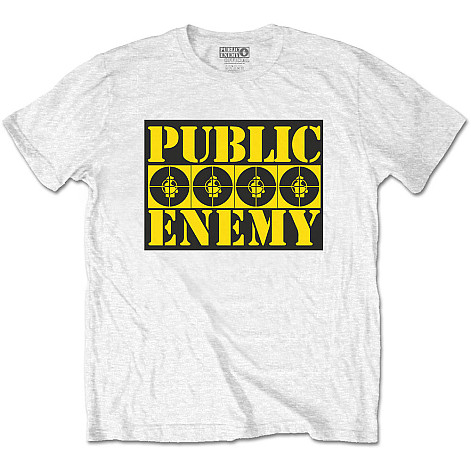 Public Enemy tričko, Four Logos White, pánske