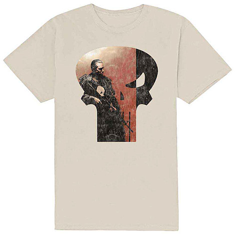 The Punisher tričko, Punisher Skull Outline Character Natural, pánske