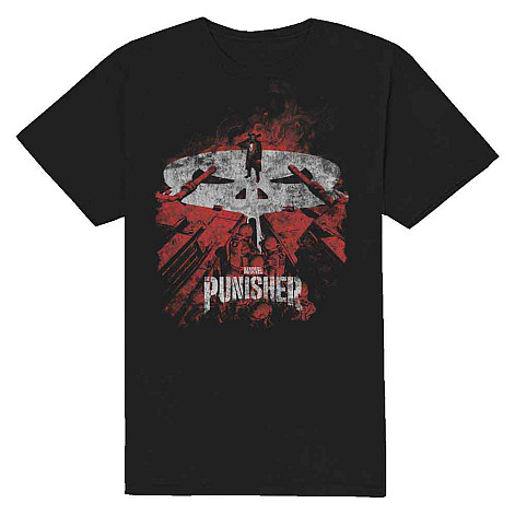 The Punisher tričko, Punisher Red Tanks Black, pánske