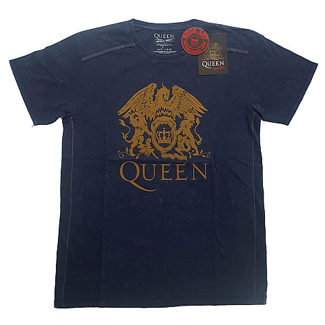 Queen tričko, Classic Crest Snow Wash Navy, pánske