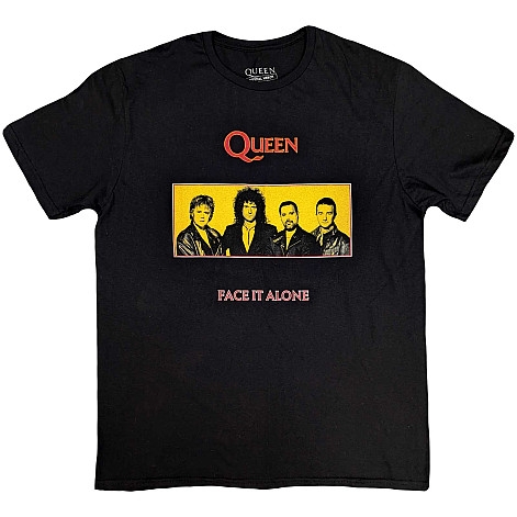 Queen tričko, Face It Alone Panel Black, pánske