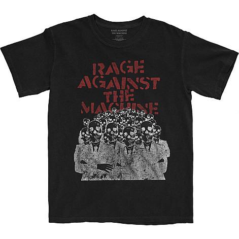 Rage Against The Machine tričko, Crowd Masks Black, pánske