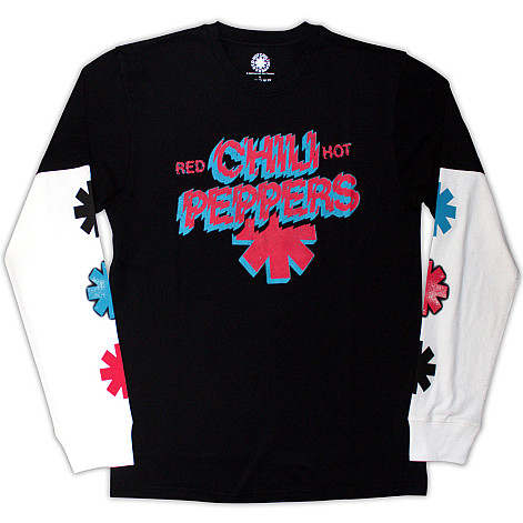Red Hot Chili Peppers tričko dlhý rukáv, Shock Logo Black & White, pánske
