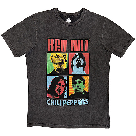 Red Hot Chili Peppers tričko, Portrait Photos Wash Charcoal Grey, pánske