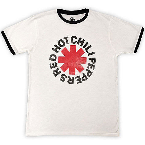 Red Hot Chili Peppers tričko, Logo Ringer White, pánske