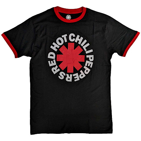 Red Hot Chili Peppers tričko, Classic Asterisk Ringer ECO Black, pánske