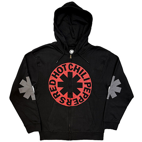 Red Hot Chili Peppers mikina, Asterisk Circle Zipped Black, pánska