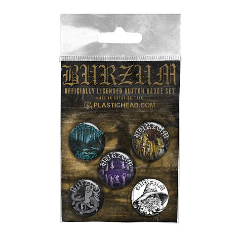 Burzum sada 5-ti placok 25 mm, Button Badge Set 3 Burzum