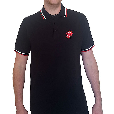 Rolling Stones tričko, Classic Tongue Polo Black, pánske