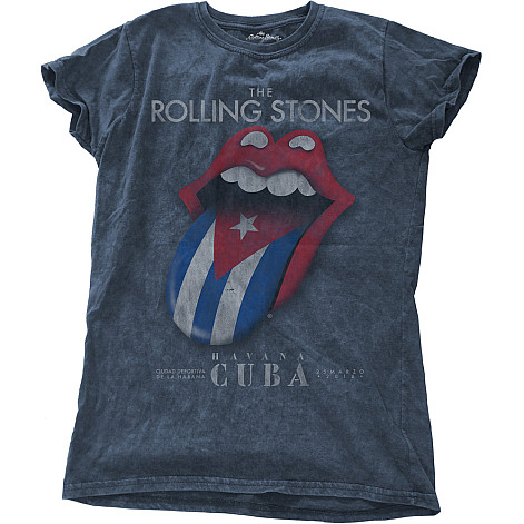 Rolling Stones tričko, Havana Cuba Snow Wash Denim, dámske