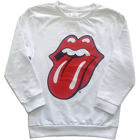 Rolling Stones mikina, Classic Tongue White, detská