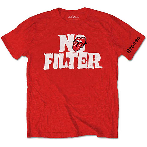Rolling Stones tričko, No Filter Header Logo Red, pánske