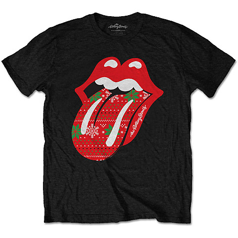 Rolling Stones tričko, Christmas Tongue Black, pánske