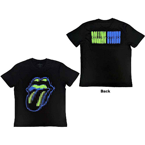 Rolling Stones tričko, Distorted Tongue BP Black, pánske