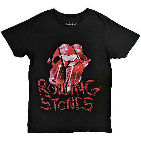 Rolling Stones tričko, Hackney Diamonds Cracked Glass Tongue Black, pánske